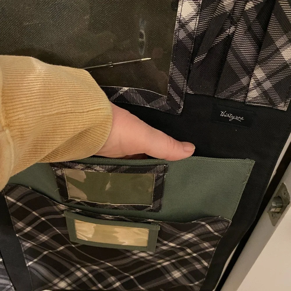 Thirtyone Bags Hanging Office Organizer with Plaid Design